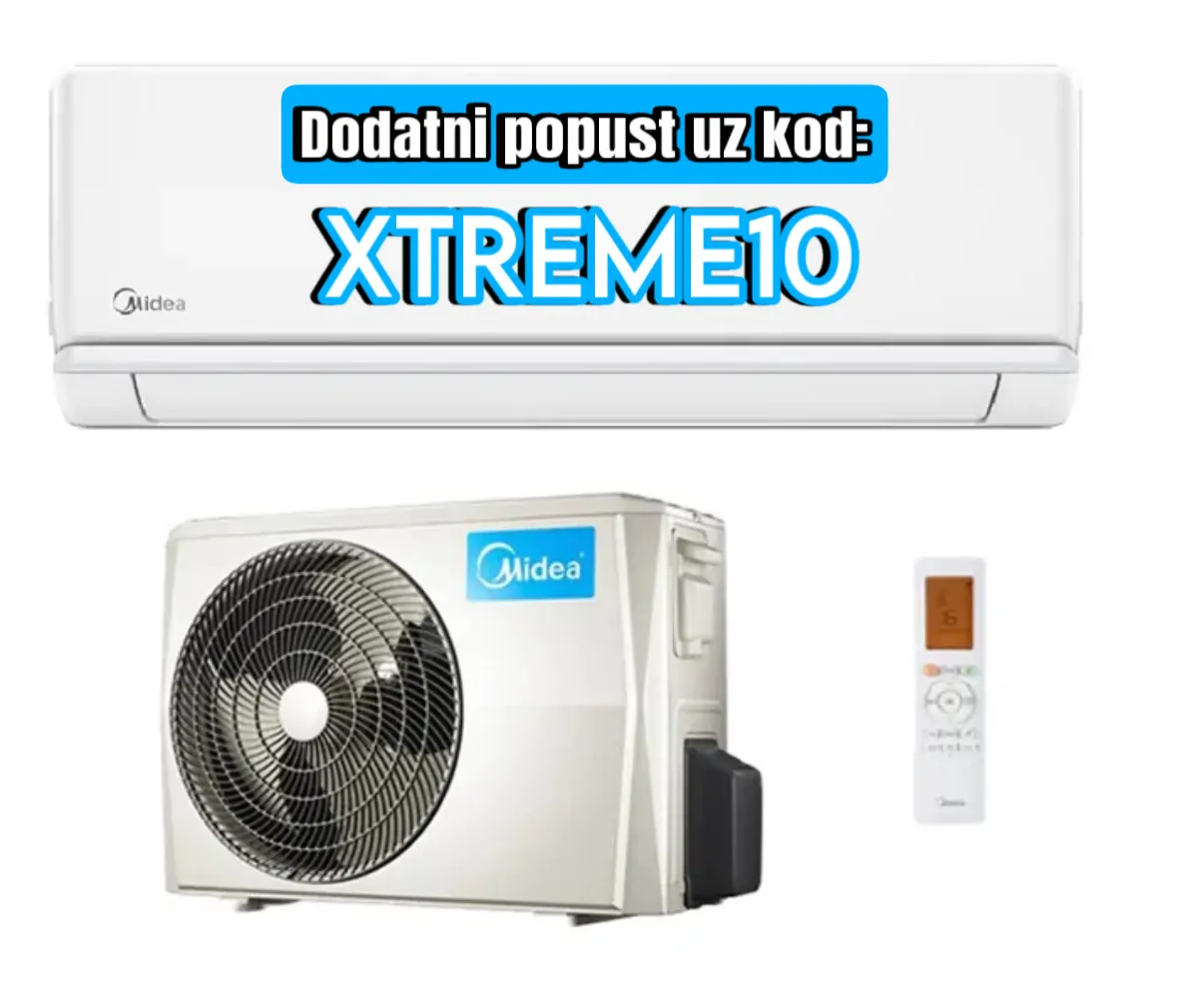MIDEA XTREME SAVE KLIMA UREĐAJ MSAGBU-12HRFNX / MOX102-12HFN8 - Termo hlad