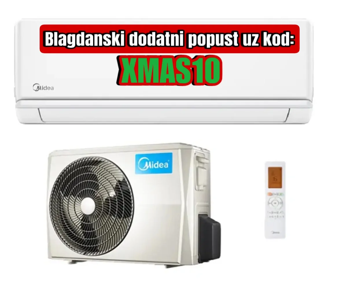 Midea Xtreme Save PLUS MOX102-12HFN8-GH/MSAGBU-12HRFNX-QRD0GW – optimiziran za grijanje - Termo hlad